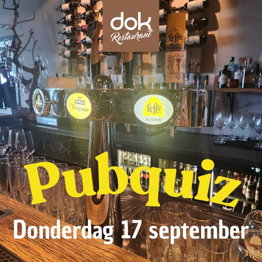 PUBQUIZ met DJ Maqalicious bij Restaurant & Wijnbar DOK – Donderdag 17 september